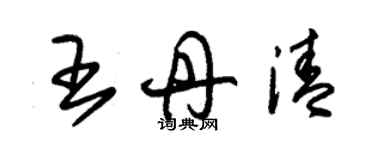 朱錫榮王丹清草書個性簽名怎么寫