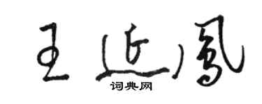 駱恆光王延鳳草書個性簽名怎么寫