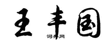 胡問遂王豐國行書個性簽名怎么寫