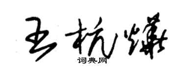 朱錫榮王杭燁草書個性簽名怎么寫