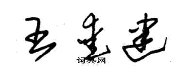 朱錫榮王愛建草書個性簽名怎么寫