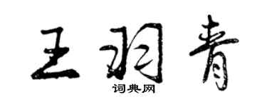 曾慶福王羽青行書個性簽名怎么寫