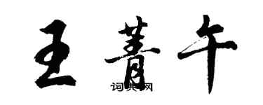 胡問遂王菁午行書個性簽名怎么寫