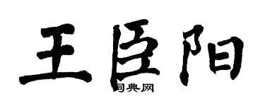 翁闓運王臣陽楷書個性簽名怎么寫