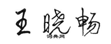 駱恆光王曉暢行書個性簽名怎么寫