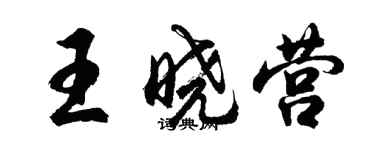 胡問遂王曉營行書個性簽名怎么寫