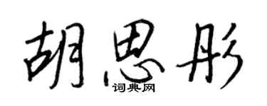 王正良胡思彤行書個性簽名怎么寫