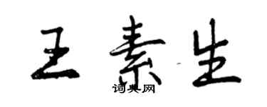 曾慶福王素生行書個性簽名怎么寫