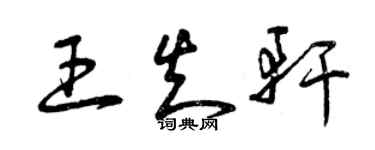 曾慶福王知軒草書個性簽名怎么寫