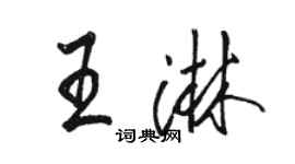 駱恆光王淋行書個性簽名怎么寫