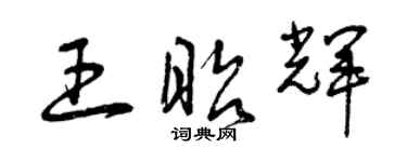 曾慶福王昭輝草書個性簽名怎么寫