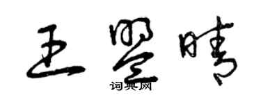 曾慶福王盟晴草書個性簽名怎么寫