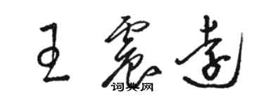 駱恆光王震遠草書個性簽名怎么寫