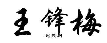 胡問遂王鋒梅行書個性簽名怎么寫