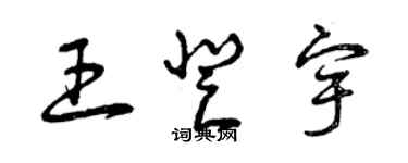 曾慶福王登宇草書個性簽名怎么寫