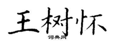 丁謙王樹懷楷書個性簽名怎么寫