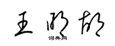 梁錦英王明胡草書個性簽名怎么寫