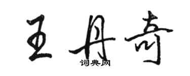 駱恆光王丹奇行書個性簽名怎么寫