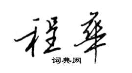 王正良程華行書個性簽名怎么寫