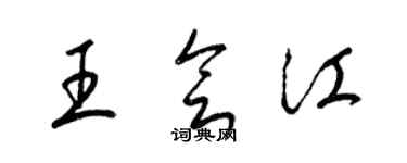 梁錦英王會江草書個性簽名怎么寫