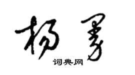 梁錦英楊曼草書個性簽名怎么寫