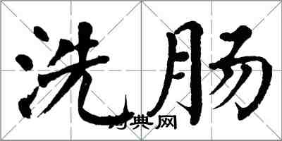 翁闓運洗腸楷書怎么寫