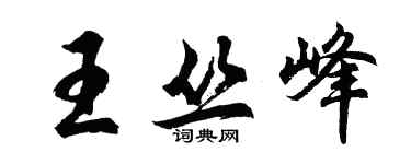 胡問遂王叢峰行書個性簽名怎么寫