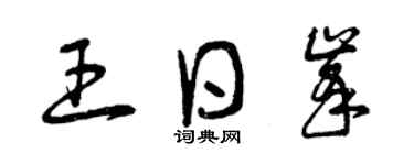 曾慶福王日峰草書個性簽名怎么寫