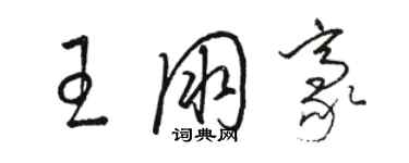 駱恆光王朋豪草書個性簽名怎么寫