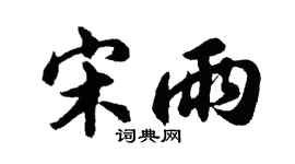 胡問遂宋雨行書個性簽名怎么寫