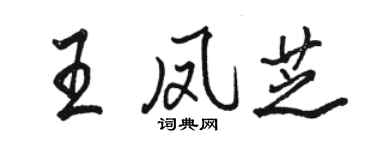 駱恆光王鳳芝行書個性簽名怎么寫