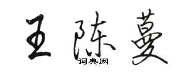 駱恆光王陳蔓行書個性簽名怎么寫