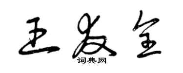 曾慶福王友全草書個性簽名怎么寫