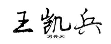 曾慶福王凱兵行書個性簽名怎么寫
