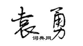 曾慶福袁勇行書個性簽名怎么寫