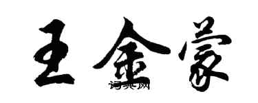 胡問遂王金蒙行書個性簽名怎么寫