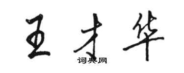 駱恆光王才華行書個性簽名怎么寫