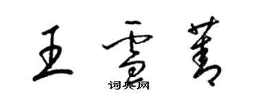 梁錦英王雪菁草書個性簽名怎么寫