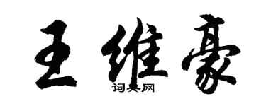 胡問遂王維豪行書個性簽名怎么寫