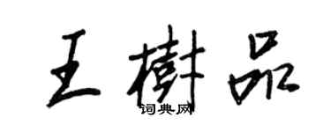 王正良王樹品行書個性簽名怎么寫