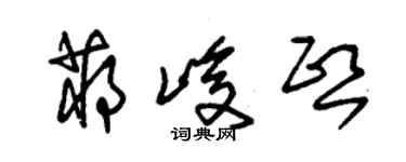 朱錫榮蔣峻熙草書個性簽名怎么寫