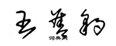 朱錫榮王善豹草書個性簽名怎么寫