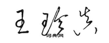 駱恆光王珍真草書個性簽名怎么寫