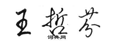 駱恆光王哲芬行書個性簽名怎么寫