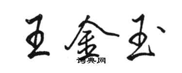 駱恆光王金玉行書個性簽名怎么寫