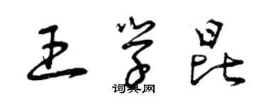 曾慶福王學昆草書個性簽名怎么寫