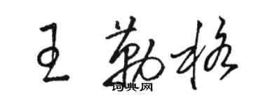 駱恆光王勒格草書個性簽名怎么寫