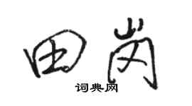 駱恆光田崗行書個性簽名怎么寫