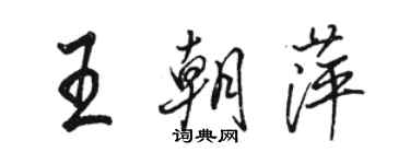 駱恆光王朝萍行書個性簽名怎么寫