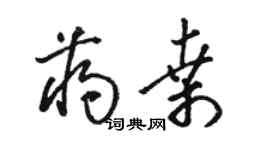 駱恆光蔣桑草書個性簽名怎么寫